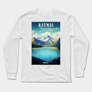 Katmai National Park Travel Poster Long Sleeve T-Shirt